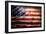 Closeup Of Grunge American Flag-STILLFX-Framed Art Print