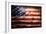 Closeup Of Grunge American Flag-STILLFX-Framed Art Print