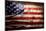 Closeup Of Grunge American Flag-STILLFX-Mounted Art Print