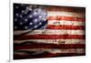 Closeup Of Grunge American Flag-STILLFX-Framed Art Print