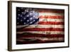 Closeup Of Grunge American Flag-STILLFX-Framed Art Print