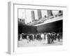 Closeup of Lusitania at the Dock NYC Photo - New York, NY-Lantern Press-Framed Art Print