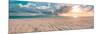 Closeup of Sand on Beach and Blue Summer Sky. Panoramic Beach Landscape. Empty Tropical Beach and S-icemanphotos-Mounted Photographic Print