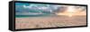 Closeup of Sand on Beach and Blue Summer Sky. Panoramic Beach Landscape. Empty Tropical Beach and S-icemanphotos-Framed Stretched Canvas