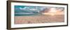 Closeup of Sand on Beach and Blue Summer Sky. Panoramic Beach Landscape. Empty Tropical Beach and S-icemanphotos-Framed Photographic Print