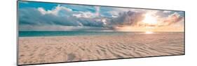 Closeup of Sand on Beach and Blue Summer Sky. Panoramic Beach Landscape. Empty Tropical Beach and S-icemanphotos-Mounted Photographic Print