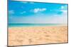 Closeup of Sand on Beach and Blue Summer Sky. Panoramic Beach Landscape. Empty Tropical Beach and S-icemanphotos-Mounted Photographic Print