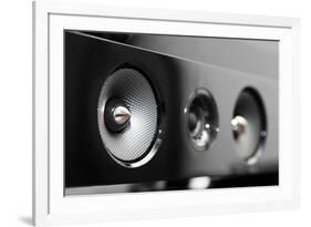 Closeup of Soundbar Speaker-ronstik-Framed Photographic Print