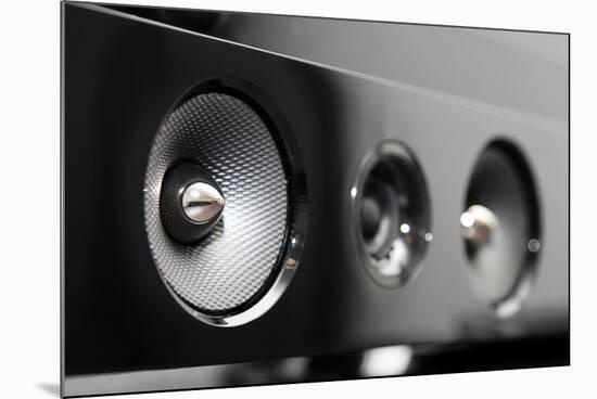 Closeup of Soundbar Speaker-ronstik-Mounted Photographic Print