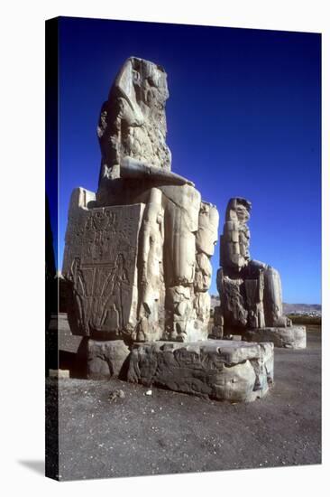 Closeup of the Colossi of Memnon, Luxor West Bank, Egypt, C1400 Bc-CM Dixon-Stretched Canvas