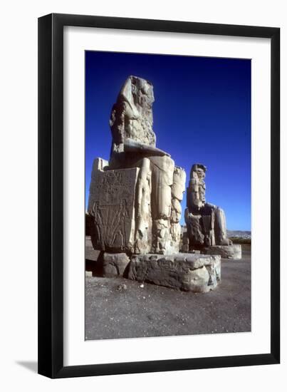Closeup of the Colossi of Memnon, Luxor West Bank, Egypt, C1400 Bc-CM Dixon-Framed Premium Photographic Print