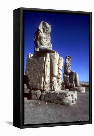 Closeup of the Colossi of Memnon, Luxor West Bank, Egypt, C1400 Bc-CM Dixon-Framed Stretched Canvas