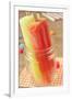 Closeup of Two Appetizing Ice Pops of Different Flavors in a Glass Jar-nito-Framed Photographic Print