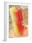 Closeup of Two Appetizing Ice Pops of Different Flavors in a Glass Jar-nito-Framed Photographic Print