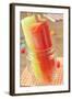 Closeup of Two Appetizing Ice Pops of Different Flavors in a Glass Jar-nito-Framed Photographic Print