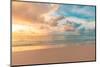 Closeup Sea Sand Beach. Panoramic Beach Landscape. Inspire Tropical Beach Seascape Horizon. Orange-icemanphotos-Mounted Photographic Print