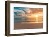 Closeup Sea Sand Beach. Panoramic Beach Landscape. Inspire Tropical Beach Seascape Horizon. Orange-icemanphotos-Framed Photographic Print