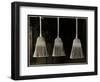 Closeup View of Three Brooms, Presumably Made by the Men of the Bourne Memorial Building, New…-Byron Company-Framed Giclee Print