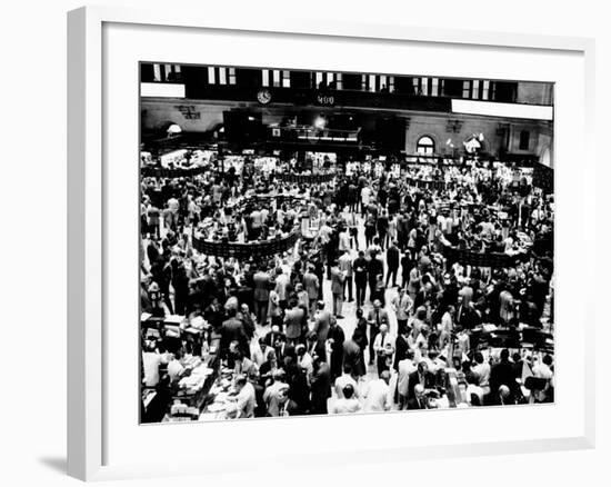 Closing Time on the Trading Floor of the New York Stock Exchange on March 11, 1976-null-Framed Photo