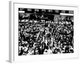 Closing Time on the Trading Floor of the New York Stock Exchange on March 11, 1976-null-Framed Photo