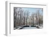 Closter ruin with snow at the Jostberg in Bielefeld in winter.-Nadja Jacke-Framed Photographic Print