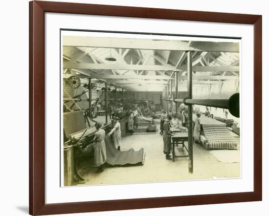 Cloth Finishing Room, Long Meadow Mill, 1923-English Photographer-Framed Photographic Print