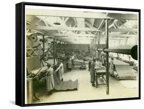 Cloth Finishing Room, Long Meadow Mill, 1923-English Photographer-Framed Stretched Canvas