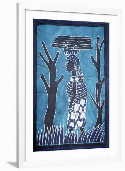 Cloth Made Using Batik Technique, Togo Handicrafts-null-Framed Giclee Print