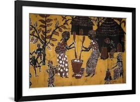 Cloth Made Using Batik Technique, Togo Handicrafts-null-Framed Giclee Print