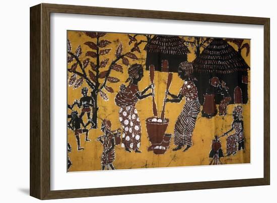 Cloth Made Using Batik Technique, Togo Handicrafts-null-Framed Giclee Print