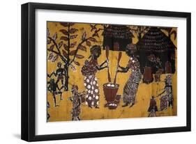 Cloth Made Using Batik Technique, Togo Handicrafts-null-Framed Giclee Print