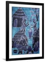 Cloth Made Using Batik Technique, Togo Handicrafts-null-Framed Giclee Print