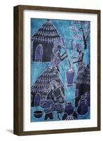 Cloth Made Using Batik Technique, Togo Handicrafts-null-Framed Giclee Print