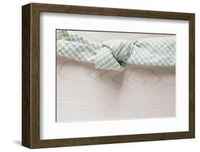 Cloth Napkin with Node on Wood-Petra Daisenberger-Framed Photographic Print