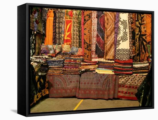 Cloth Stall, Paddy's Market, near Chinatown, Sydney, Australia-David Wall-Framed Stretched Canvas