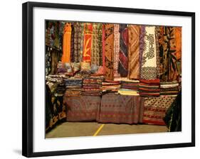 Cloth Stall, Paddy's Market, near Chinatown, Sydney, Australia-David Wall-Framed Photographic Print