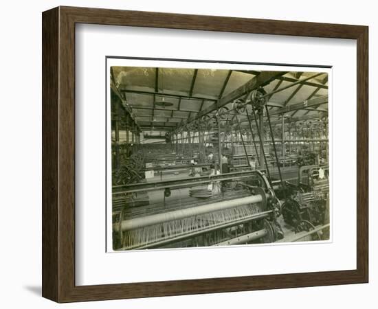 Cloth Weaving Room, Long Meadow Mill, 1923-English Photographer-Framed Photographic Print