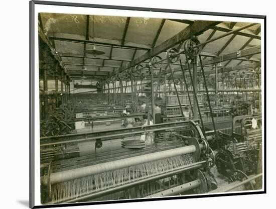 Cloth Weaving Room, Long Meadow Mill, 1923-English Photographer-Mounted Photographic Print