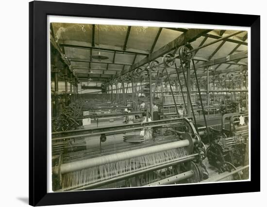 Cloth Weaving Room, Long Meadow Mill, 1923-English Photographer-Framed Photographic Print