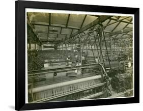 Cloth Weaving Room, Long Meadow Mill, 1923-English Photographer-Framed Premium Photographic Print