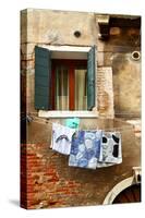 Clothes Dry Outdoor in Venice, Italy-Zoom-zoom-Stretched Canvas