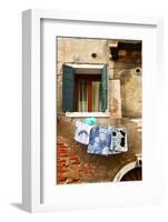 Clothes Dry Outdoor in Venice, Italy-Zoom-zoom-Framed Photographic Print