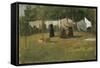 Clothes drying, 1875-Gerhard Peter Frantz Vilhelm Munthe-Framed Stretched Canvas