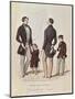 Clothes for Men and Children, Color Engraving from Mode Del Giorno Il Giornale Dei Sarti-null-Mounted Giclee Print