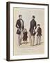 Clothes for Men and Children, Color Engraving from Mode Del Giorno Il Giornale Dei Sarti-null-Framed Giclee Print