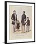 Clothes for Men and Children, Color Engraving from Mode Del Giorno Il Giornale Dei Sarti-null-Framed Giclee Print