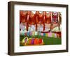 Clothes Hang on a Line to Dry after Being Washed on the Banks of the River Gomti-null-Framed Photographic Print