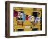 Clothes Hanging on a Washing Line Between Houses, Venice, Veneto, Italy, Europe-Peter Richardson-Framed Photographic Print