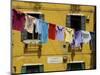 Clothes Hanging on a Washing Line Between Houses, Venice, Veneto, Italy, Europe-Peter Richardson-Mounted Photographic Print