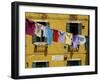 Clothes Hanging on a Washing Line Between Houses, Venice, Veneto, Italy, Europe-Peter Richardson-Framed Photographic Print